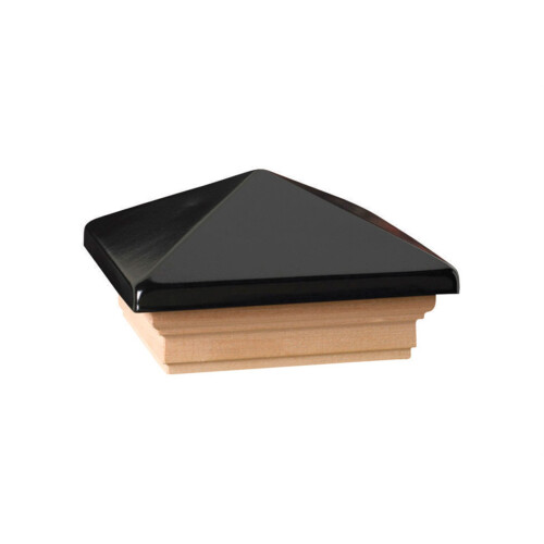 POST CAP BLACK 4X4 (Pack of 6)