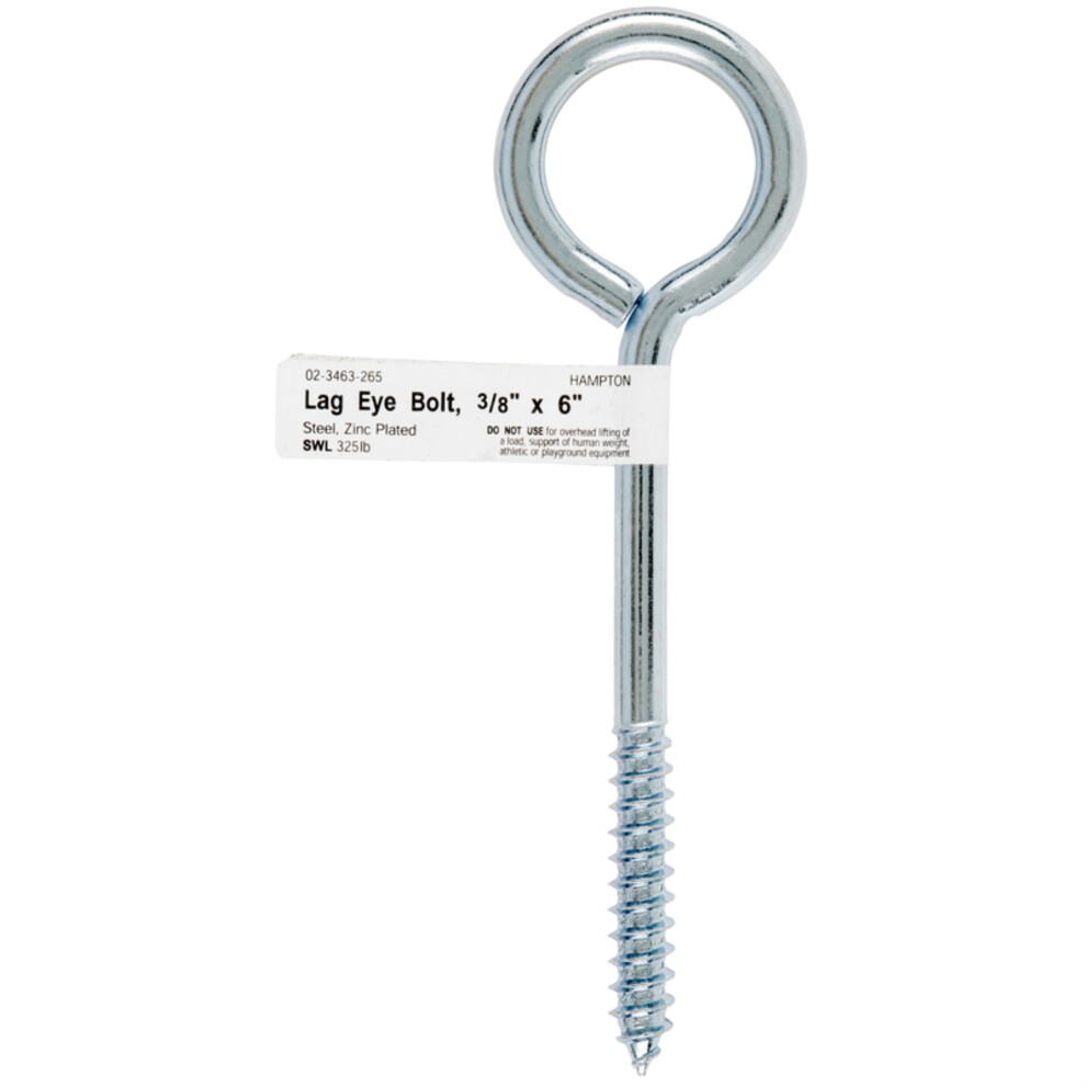 Bolt Eye Lag 3/8""""X6"""" (Pack Of 10) 039208212434