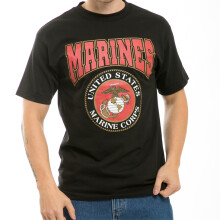 Classic Military T's Marines Black M