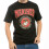 Classic Military T's  Marines  Black  M 1