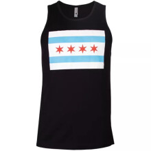 Canotta da uomo nera - Chicago Flag Large