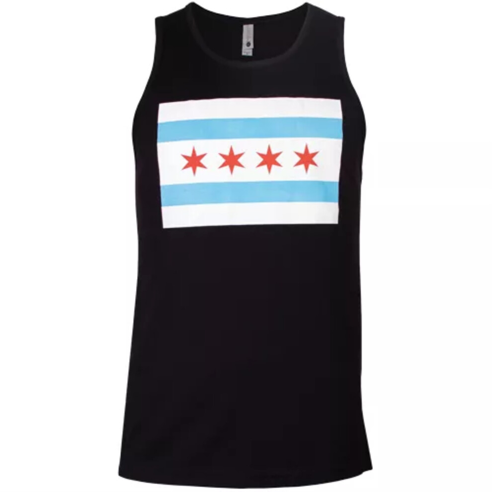 Débardeur Homme Noir - Drapeau Chicago Large