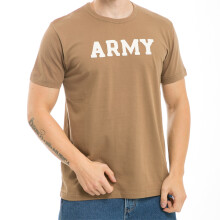 Maglietta con applicazione Oceanside Army A marrone L