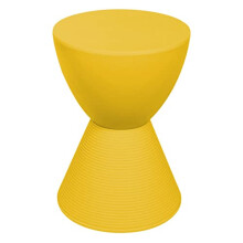 Mesa Lateral Amarela Hourglass Modern LeisureMod - Mesa de Tambor ABS com Armazenamento