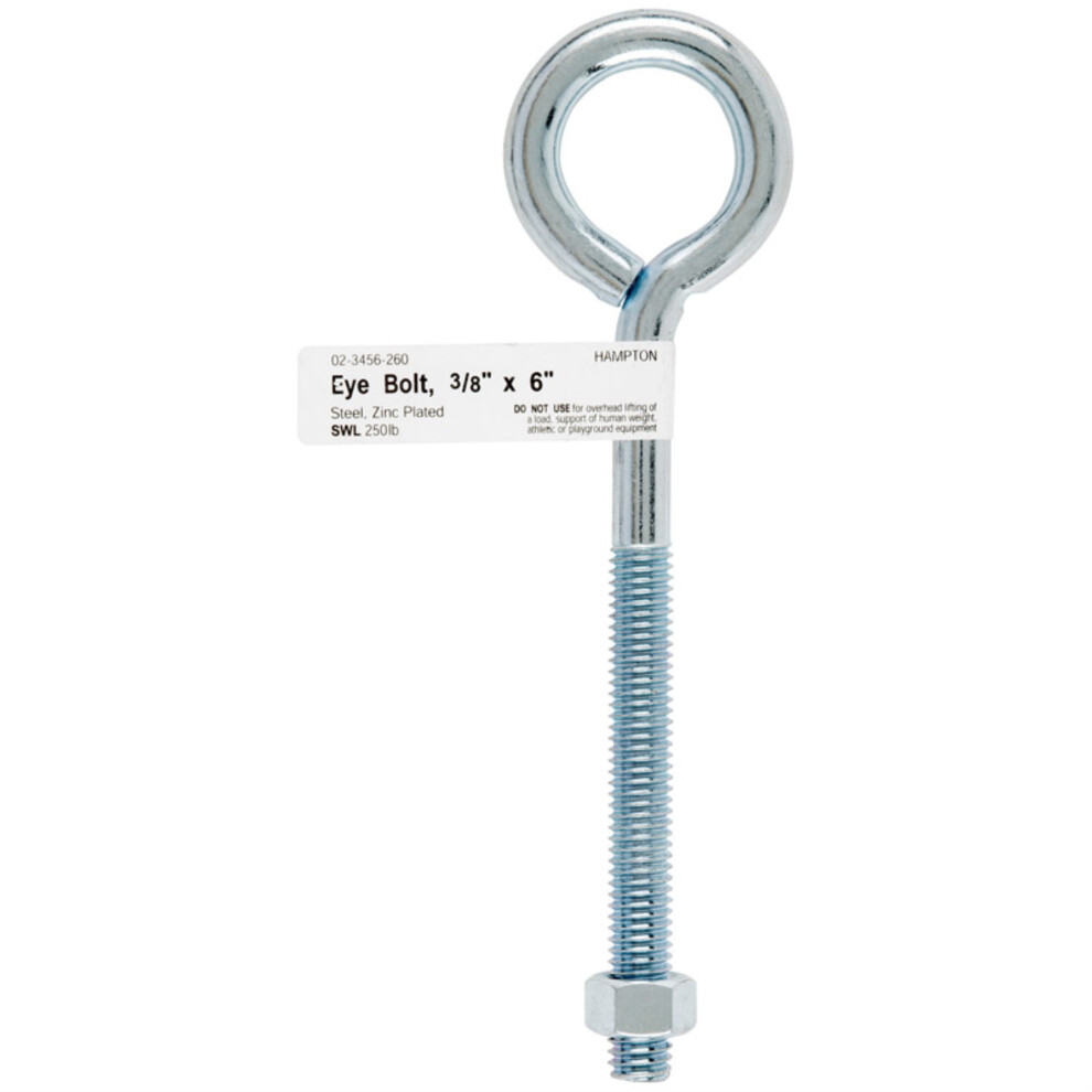 Bolt Eye W/Nut 3/8""""X6"""" (Pack Of 10) 039208210850