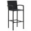 VidaXL vidaXL Bar Stools 2 pcs Black Poly Rattan 2