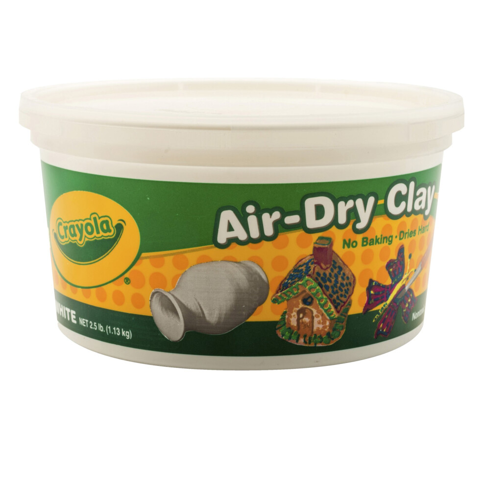 Crayola Air Dry Clay 2.5 Lb Bucket  White