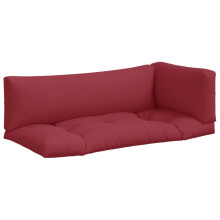 vidaXL Palettenkissen 3-tlg. Rot Stoff