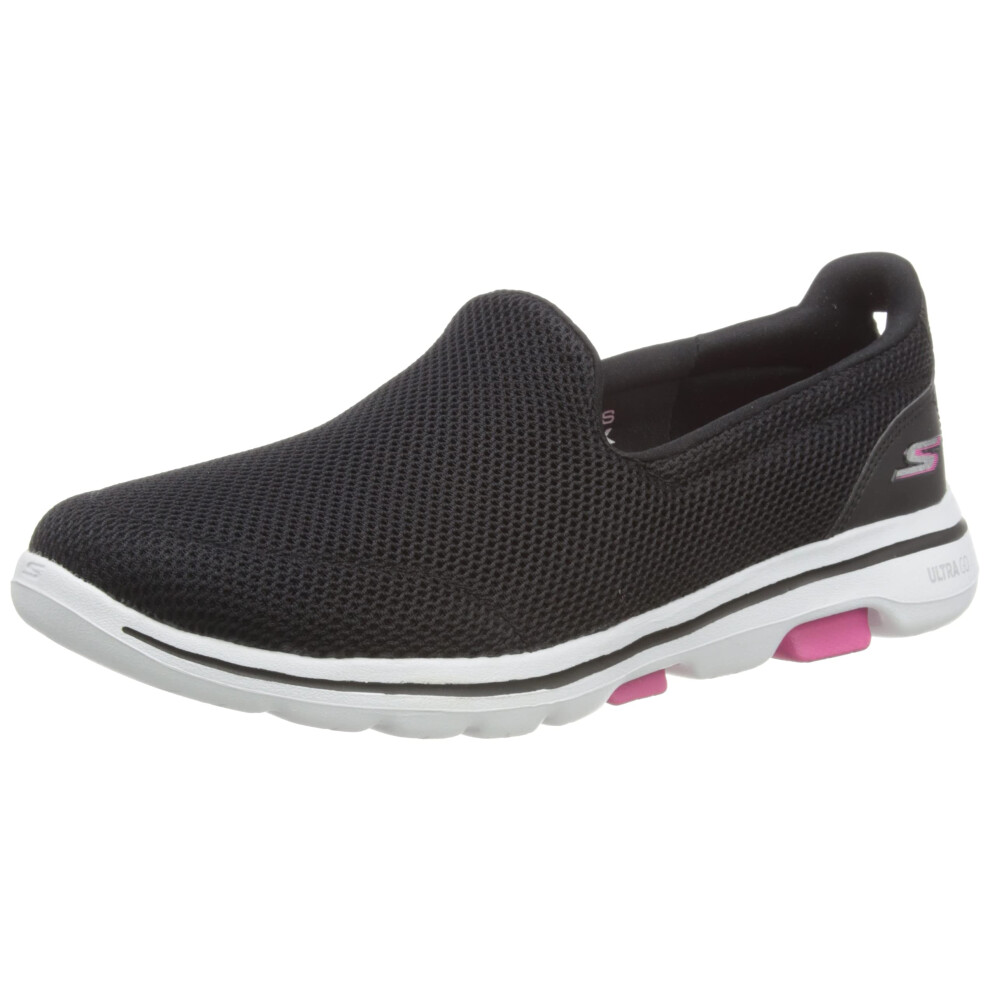 Skechers Women's Sneaker  Black/Hot Pink  8