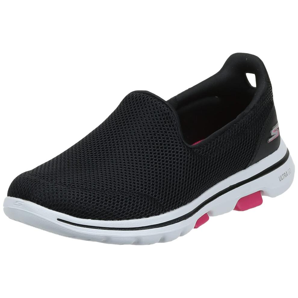 Skechers Women's Sneaker  Black/Hot Pink  9