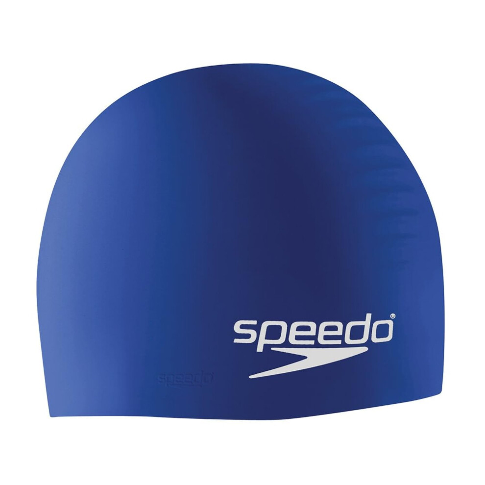 Speedo Unisex-Adult Swim cap Silicone  Blue