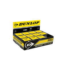 DUNLOP Pro Squashb   lle (1 Ballbox 12) -DS