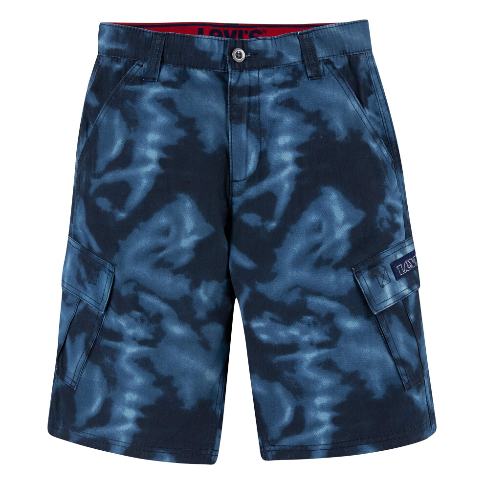 Levi's Boys' Cargo Shorts  Tie Dye Blue  10