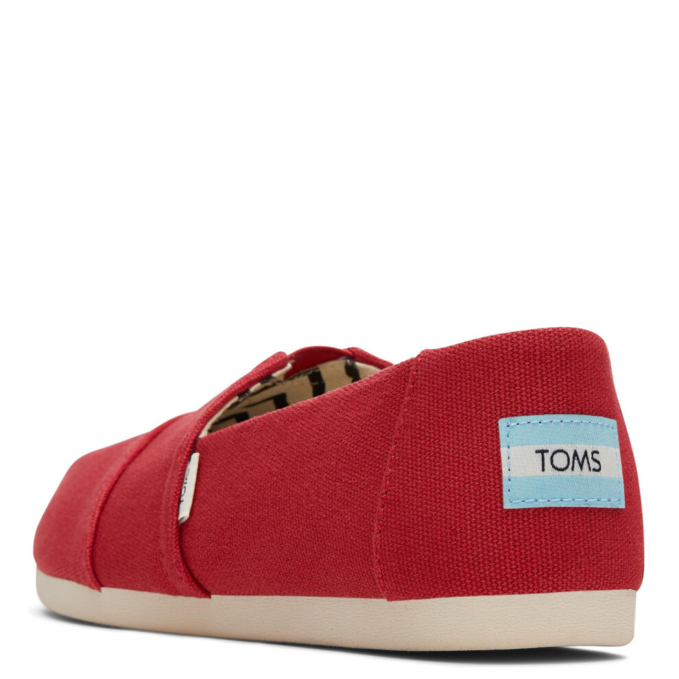 TOMS Womens  Alpargata Recycled Slip-On Red