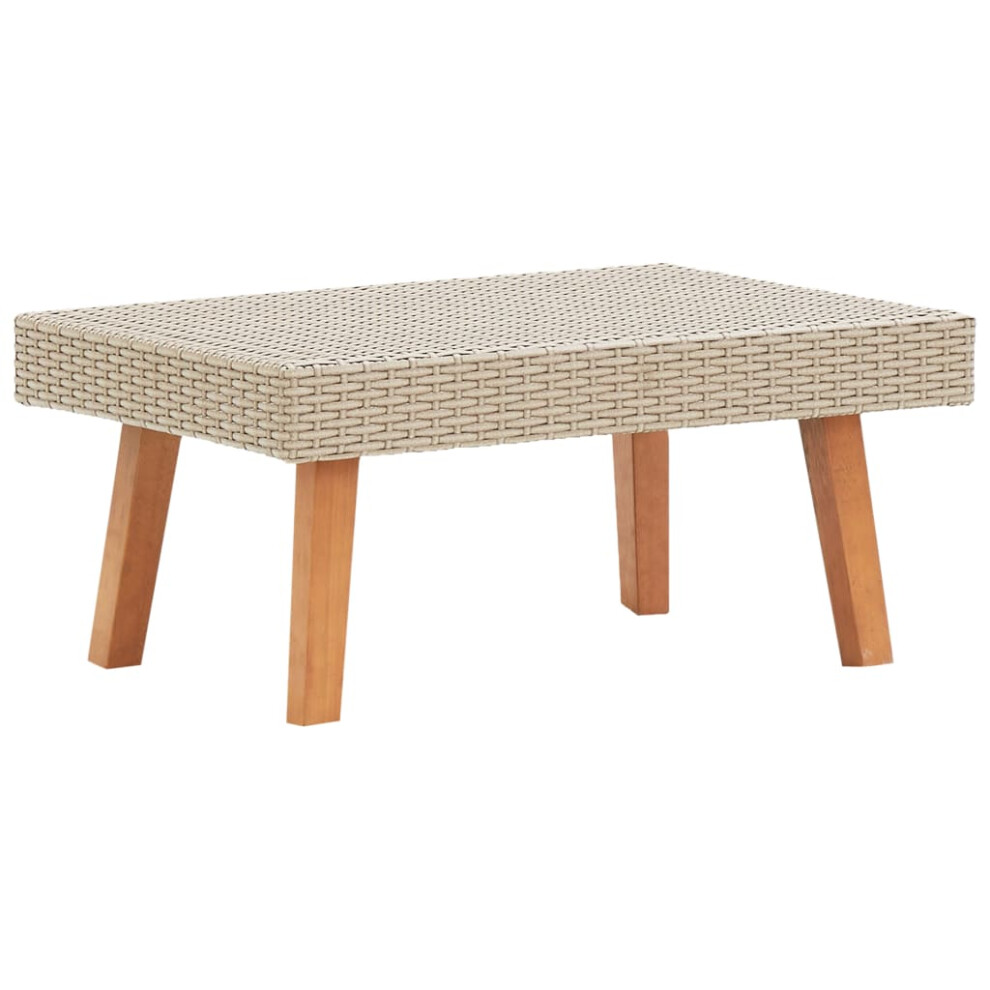 Table basse de patio vidaXL en r   sine tress   e beige
