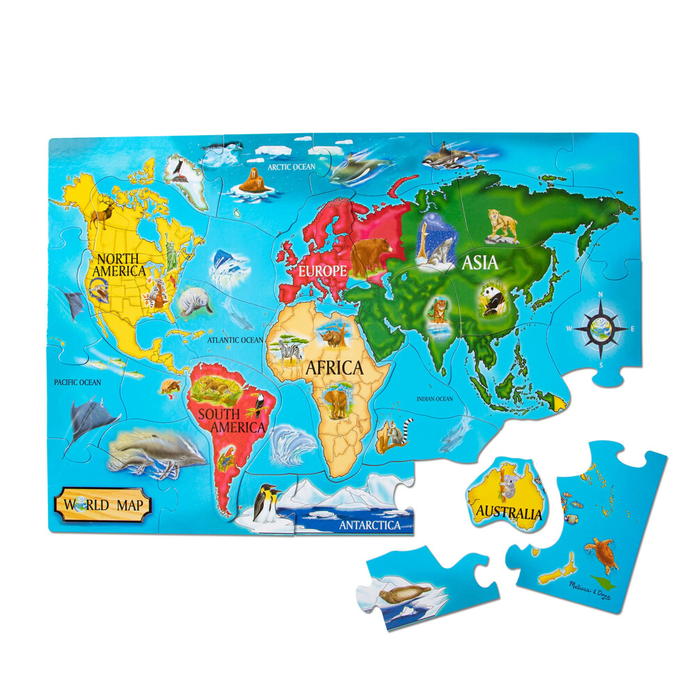 Melissa & Doug LCI446 Floor Puzzle World Map