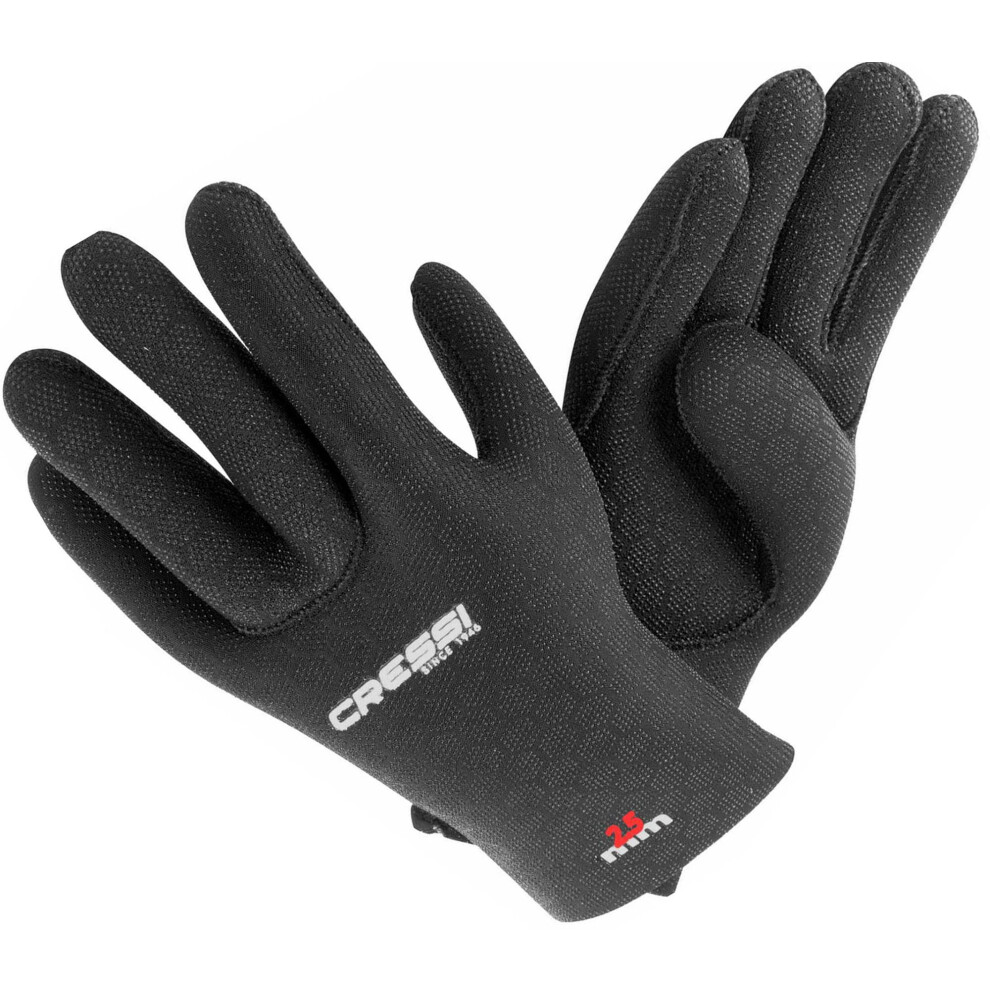 Cressi High Stretch Gloves  Black  2.5 mm  L