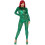 Laser cut metallic catsuit. - MEDIUM / GREEN 1