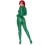 Laser cut metallic catsuit. - MEDIUM / GREEN 2