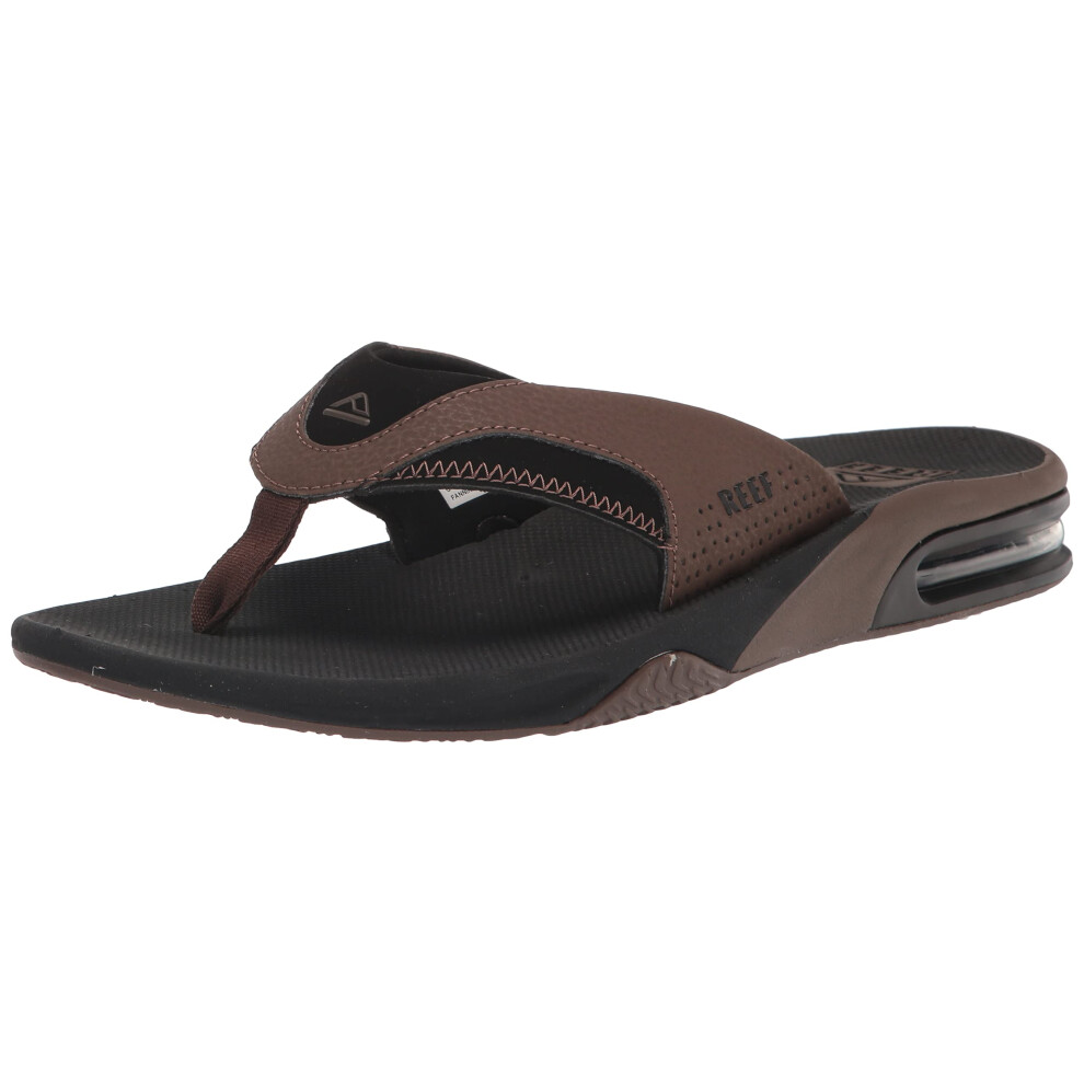 Reef Mens Sandals  Fanning  Black And Tan  5