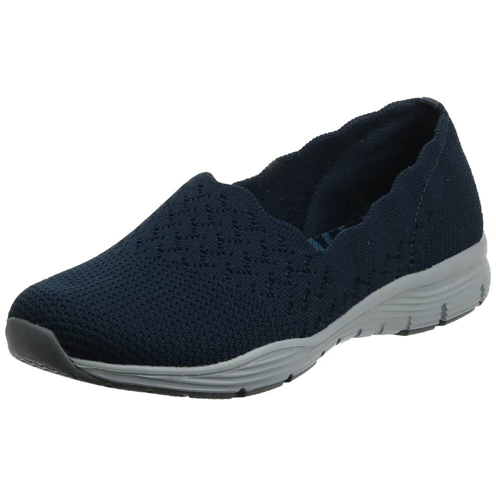 Skechers Women's Seager-Stat Loafer  Navy  5