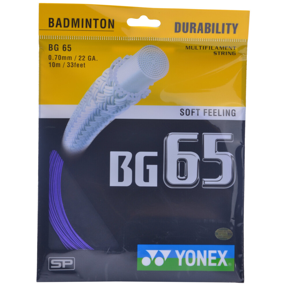 Yonex Badminton Strings Bg 65  0.70Mm (Black)