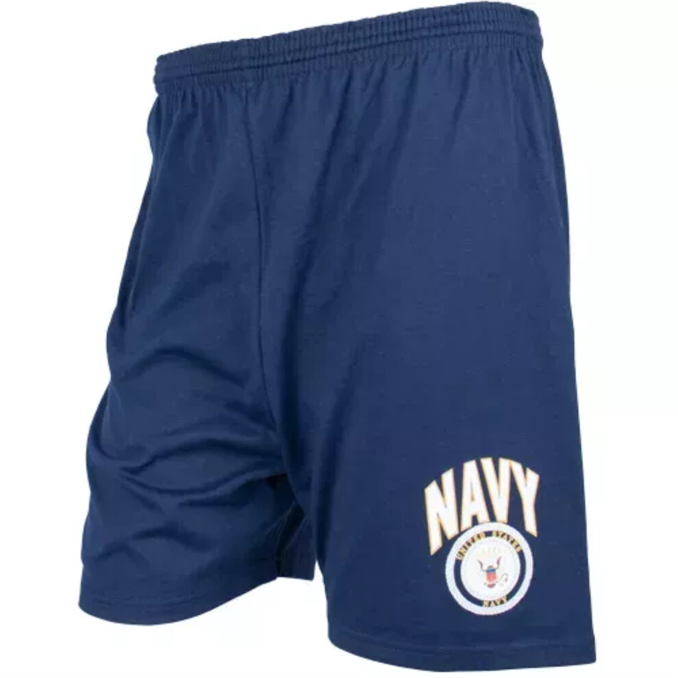 Short de course bleu pour homme - Bleu marine avec logo 2XL