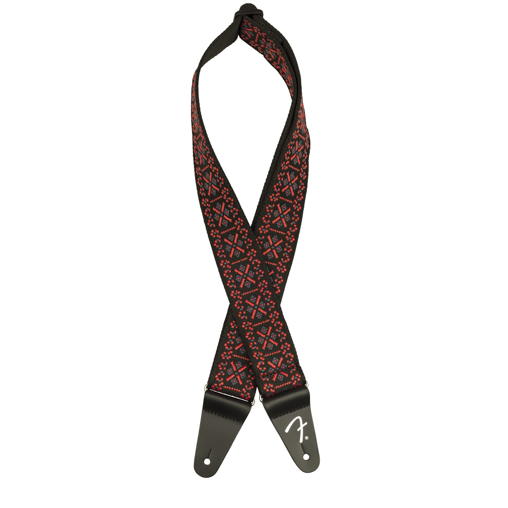 Fender Pasadena Woven Strap  2in  Lattice Red