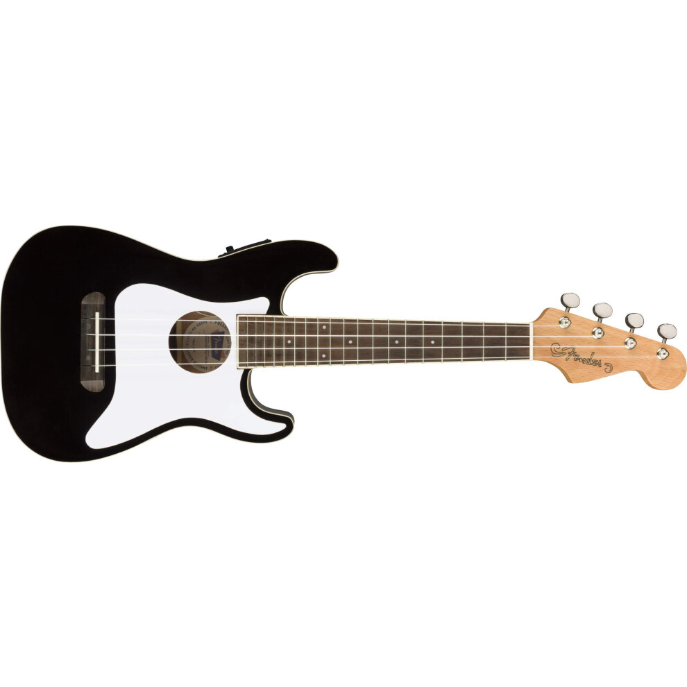 Fender Fullerton Strat Concert Ukulele  Black