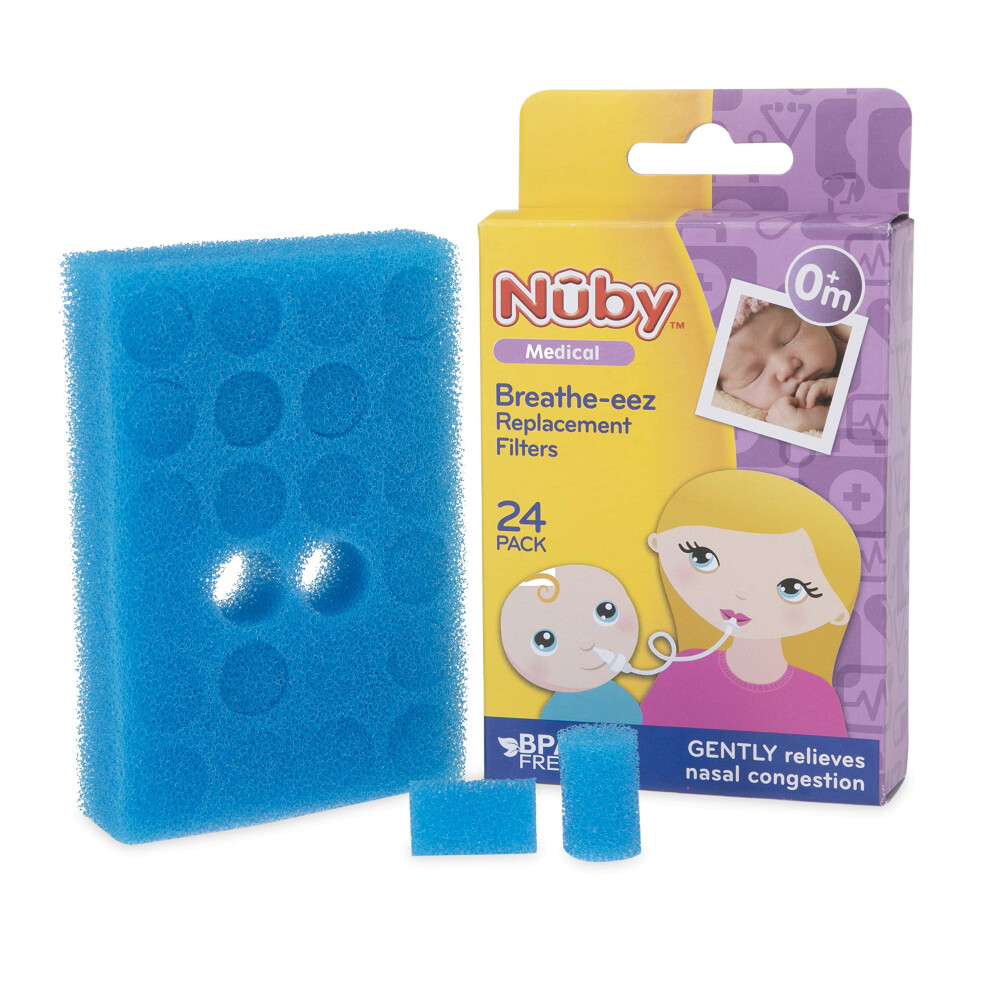 Nuby Breathe-Eez Replacement Filters  24 Pack