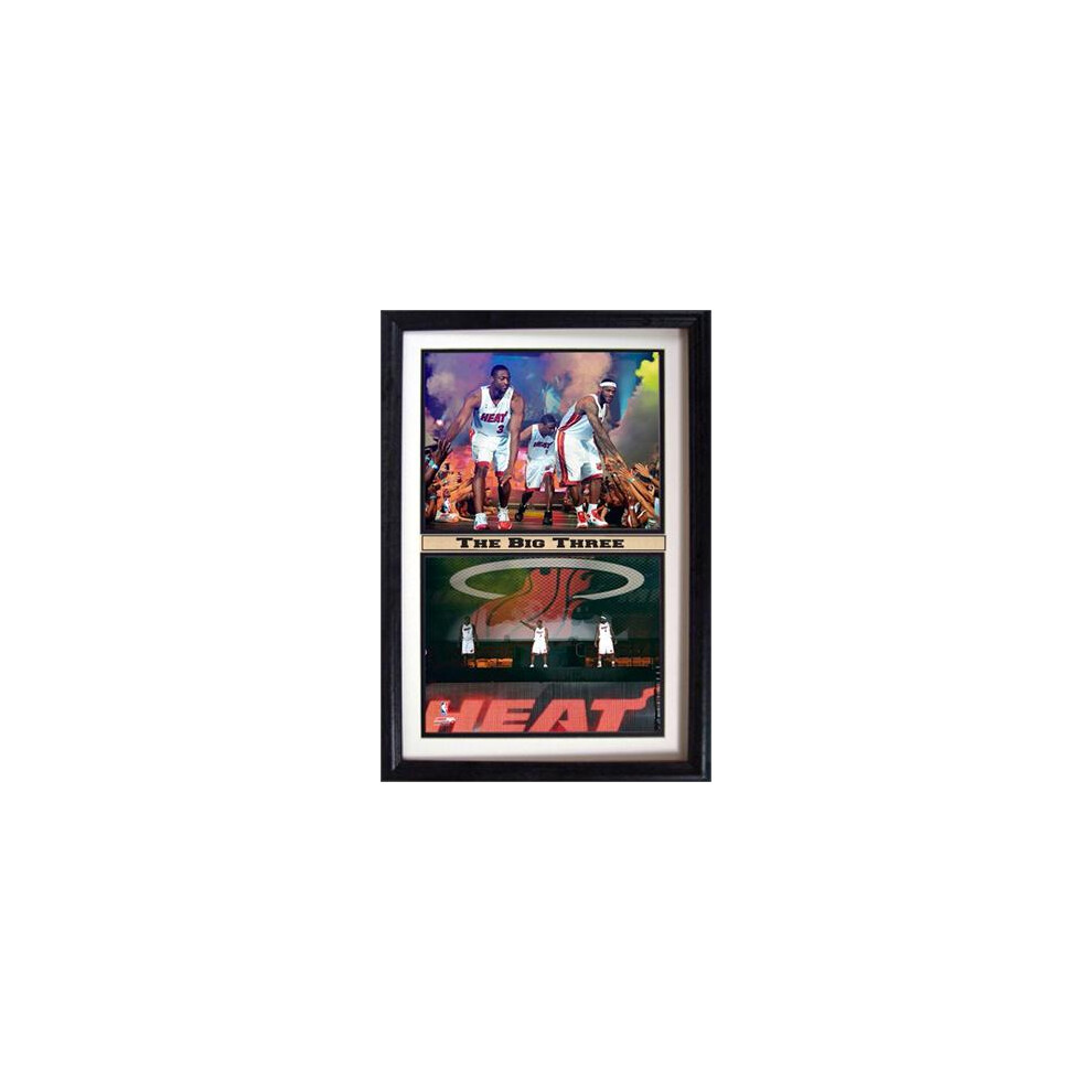 12x18 Double Frame - Miami Heat The Big Three