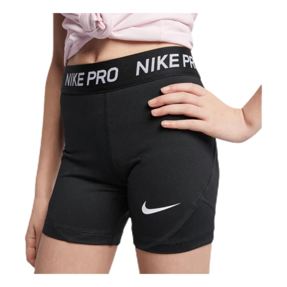 Nike Pro Big Kids' (Girls') Shorts (Black  XL)