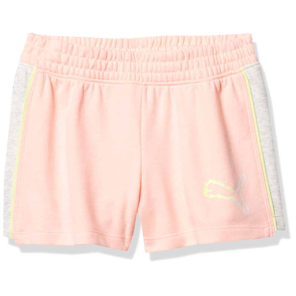 PUMA Girls' Active Short  Elektro Peach  Large