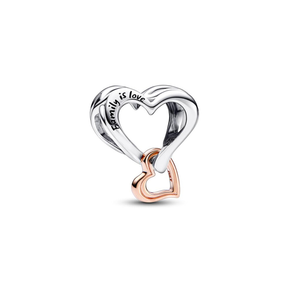 PANDORA Two-tone Openwork Infinity Heart charm