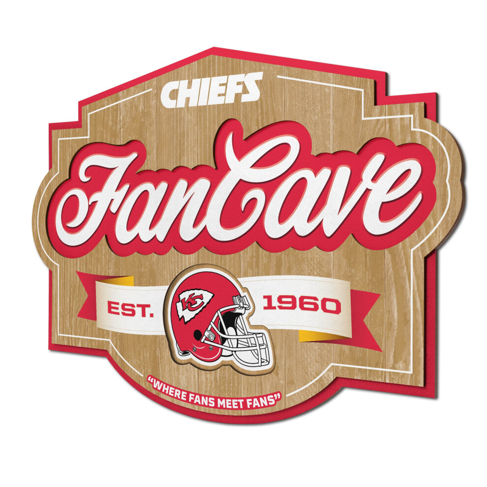 YouTheFan NFL Kansas city chiefs Fan cave Sign