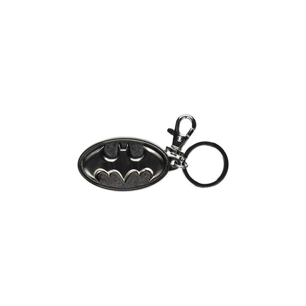 DC Batman Logo Pewter Keyring Silver  One Size