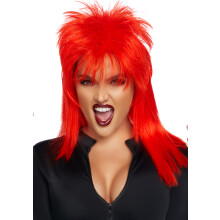Ben Avenue 21 """" Unisex Rockstar Wig. R?d farve