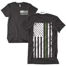 Vintage Green Line Herren T-Shirt Schwarz  Medium