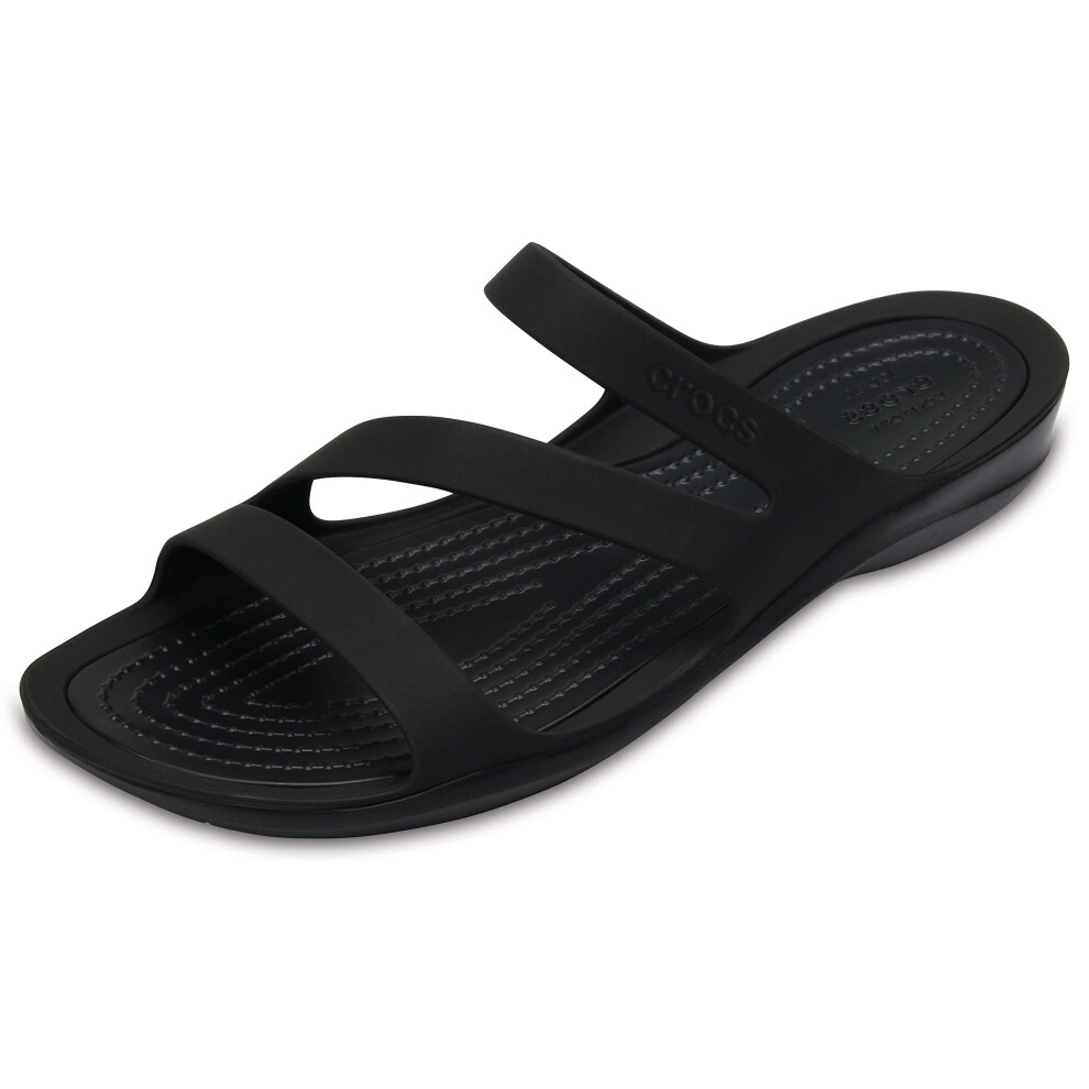 crocs Womens Swiftwater Sandals  BlackBlack  11