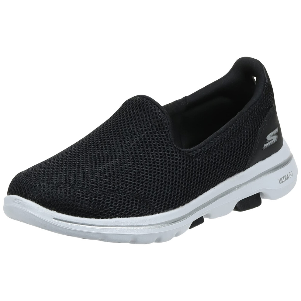 Skechers Women's Sneaker  Black/White  6.5 Wide