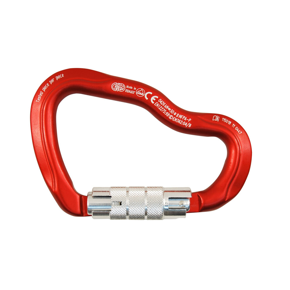 Kong Italy - Ferrata carabiner Twist Lock - Red