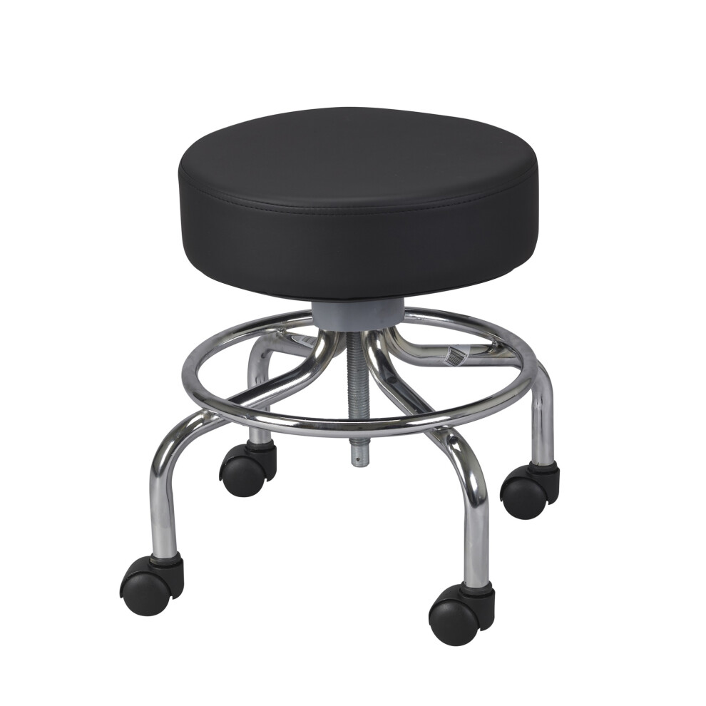 Drive Medical Deluxe Wheeled Round Stool Black