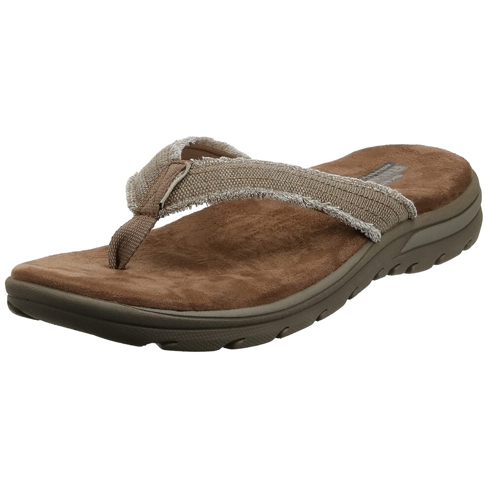 Skechers USA Men's Bosnia Flip-Flop Tan 14 M US