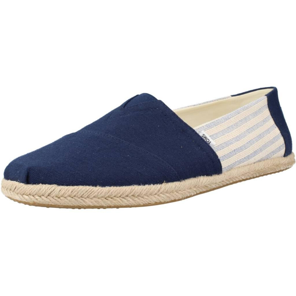 TOMS Mens Espadrille Loafer Flat  Navy Blue  85