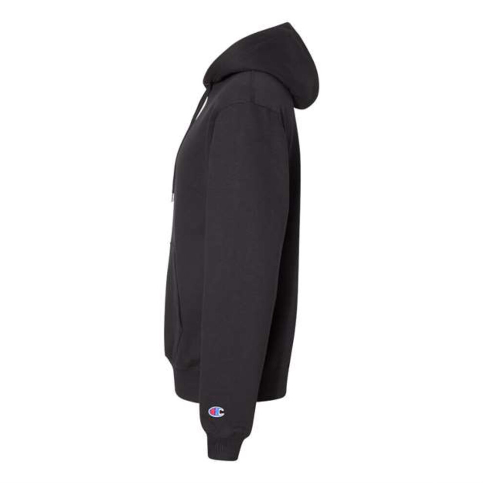 Champion Cotton Max Hooded Sweatshirt - Black  L