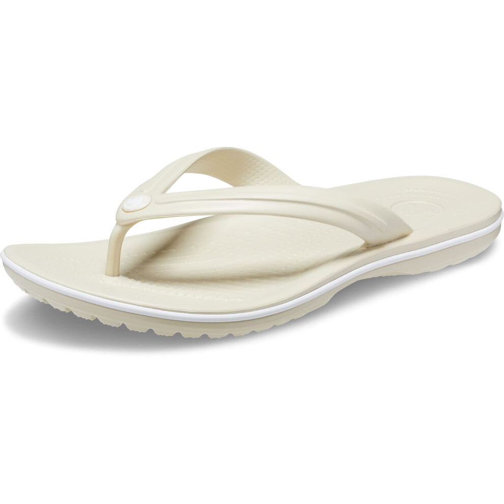 Crocs Unisex Crocband Flip Flops  Bone  4 US Men