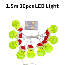 (10 Pcs) Grinch The Christmas Tree Decorative Lamp Warm White Light Festive Decoration