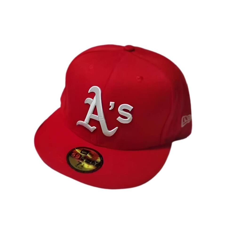 (Red, Head Circumference 58.7cm) As Sports Letter Team Baseball Cap Embroidery Peaked Caps Breathable Sunproof-image-OPC-PFKGTBC-NEW