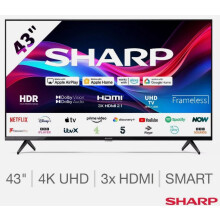 Sharp 4T-43GJ4225K, 43 Inch 4K UHD Roku Smart TV