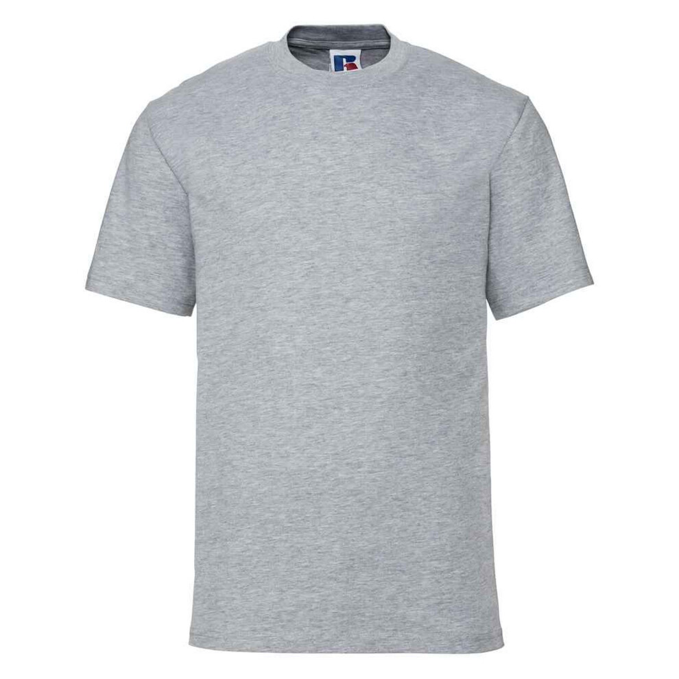 (XL, Light Oxford) Russell Mens Ringspun Cotton Classic T-Shirt